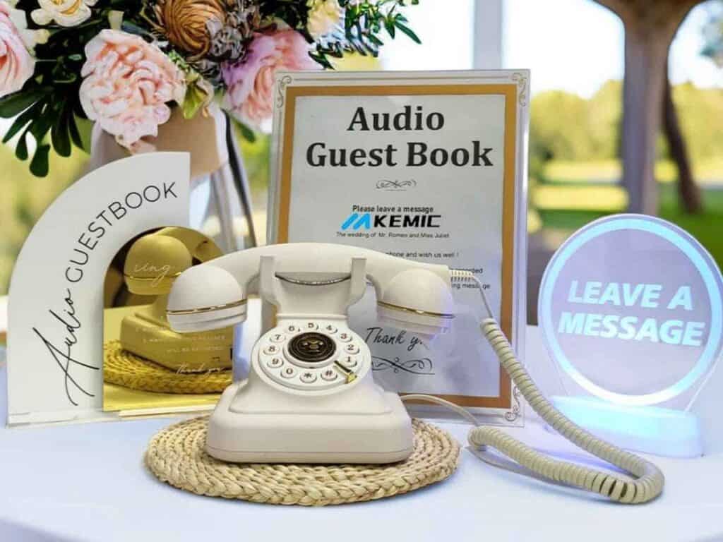 Audio guest book with recorded messages