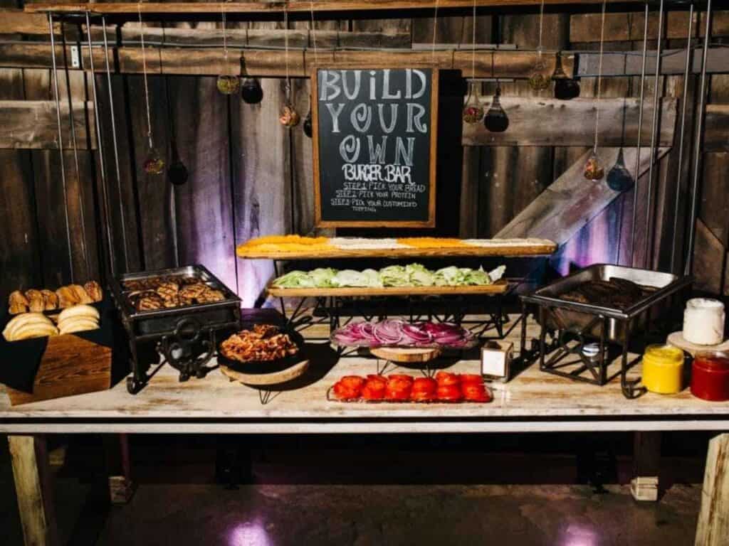 Build-your-own burger station
