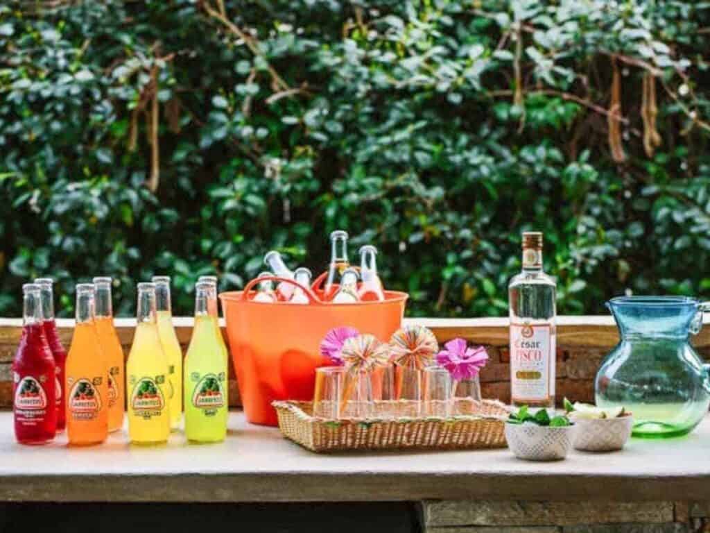 DIY mocktail station for non-drinkers