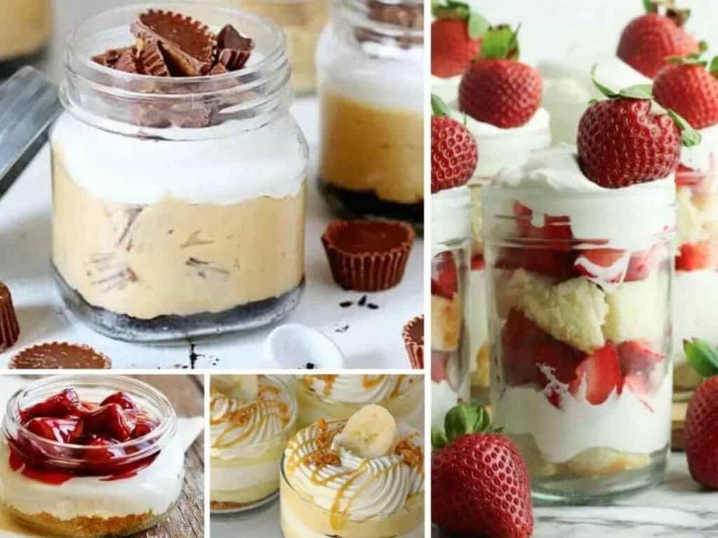 Dessert jars or mini cake stations