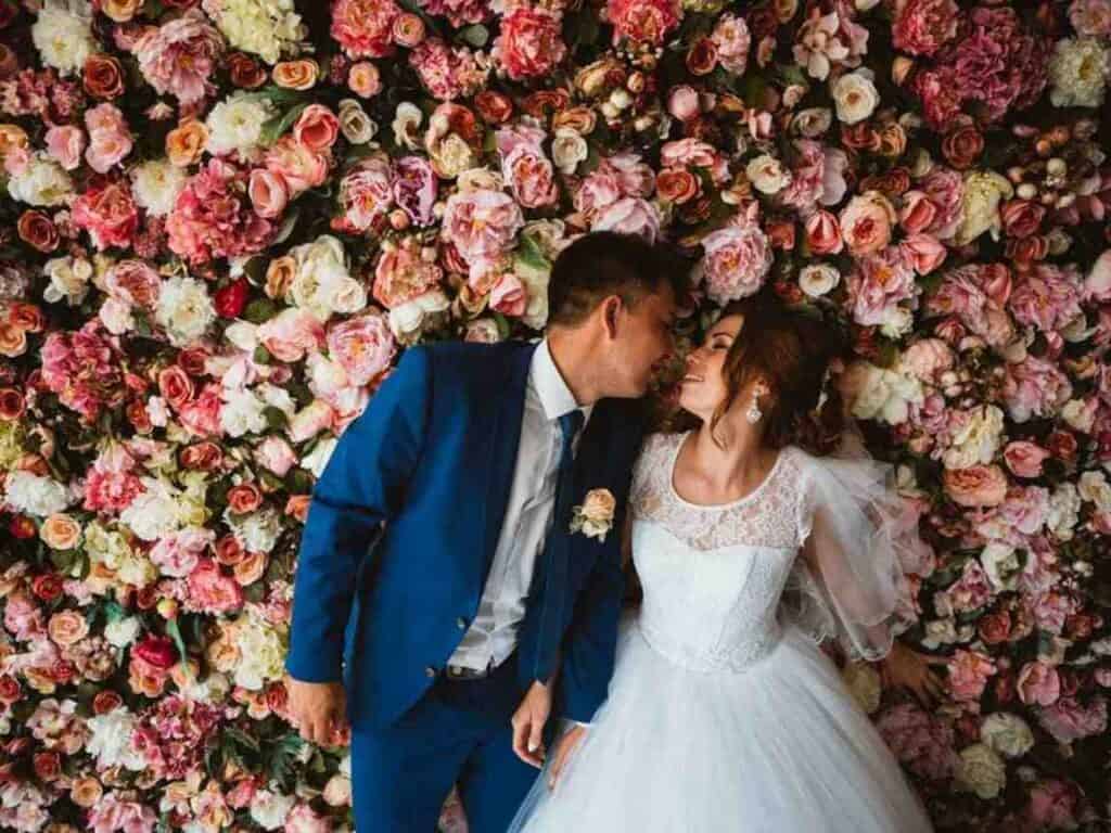 Instagram-worthy flower wall backdrop