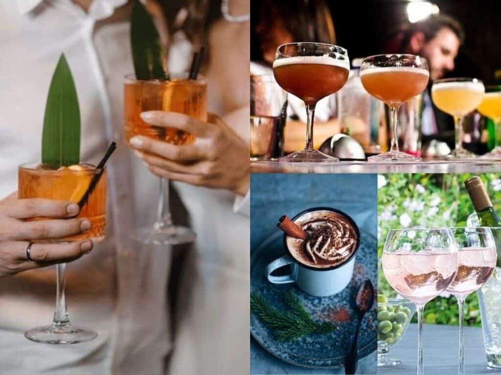 Seasonal drinks (hot cocoa bar in winter, lemonade in summer)