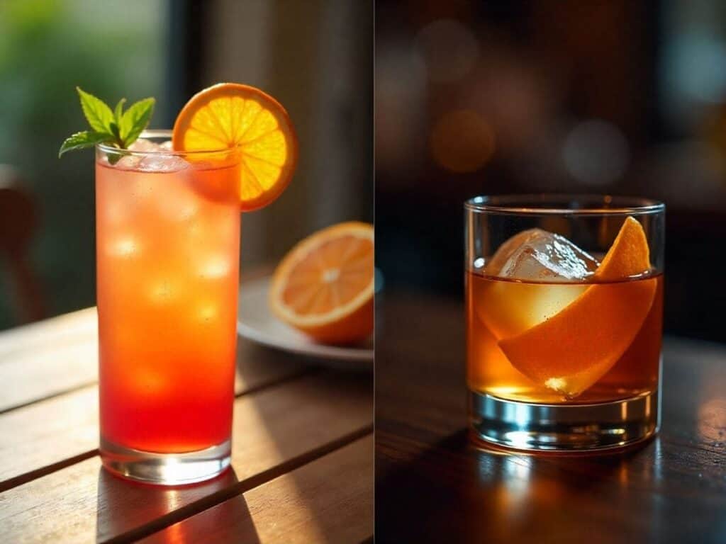 Signature cocktails named after the couple