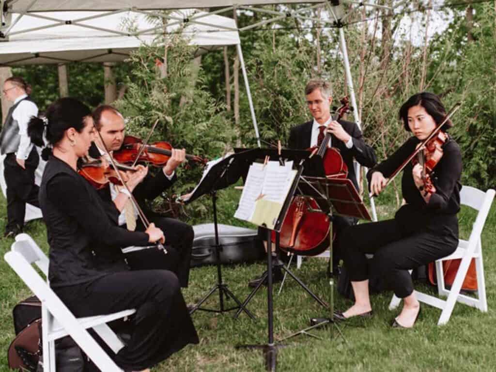 String quartet during ceremony