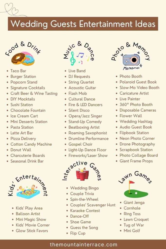 Wedding Guests Entertainment Ideas