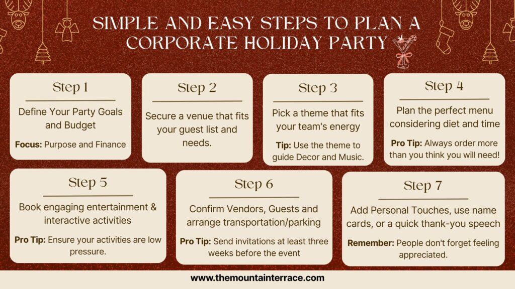 Simple and Easy Steps to Plan a Corporate Holiday Party