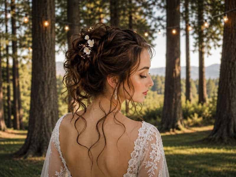 Ultra-realistic luxury bridal editorial photography of a beautif