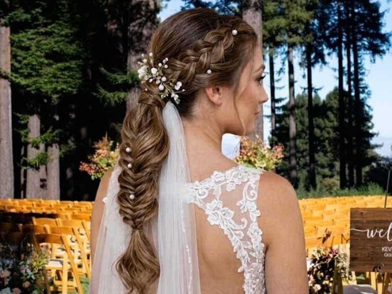 Ultra-realistic luxury bridal editorial photography of a beautif