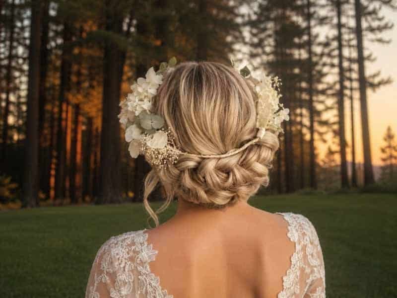 Ultra-realistic luxury bridal editorial photography of a beautif