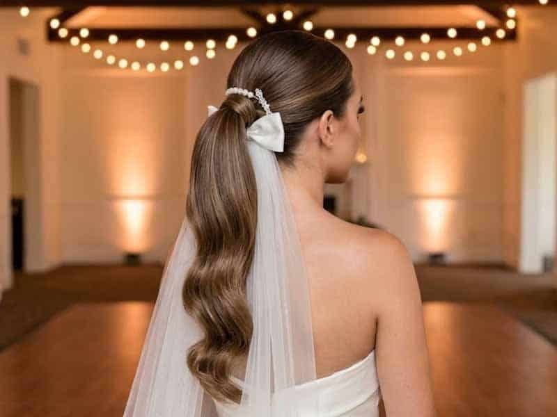 Ultra-realistic luxury bridal editorial photography of a beautif