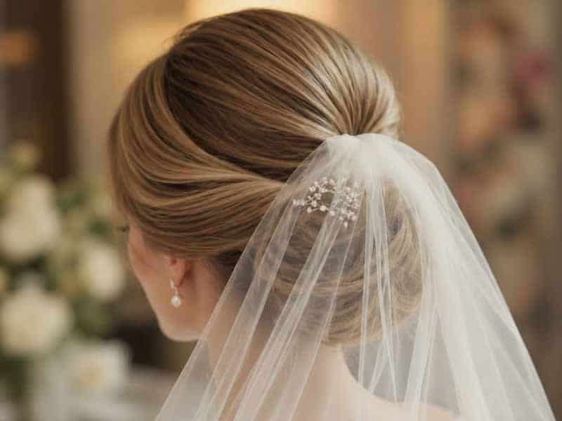 Ultra-realistic luxury bridal editorial photography of a beautif