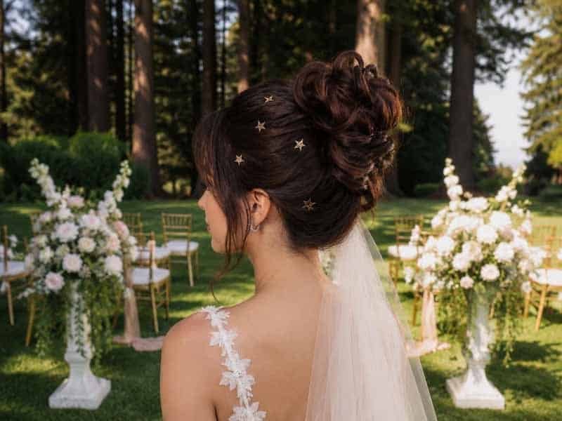 Ultra-realistic luxury bridal editorial photography of a beautiful