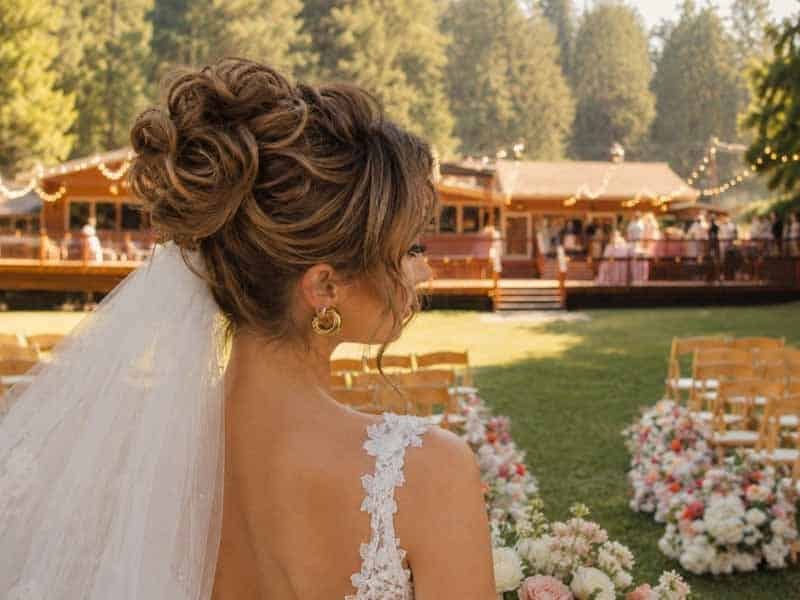 Ultra-realistic luxury bridal editorial photography of a beautif