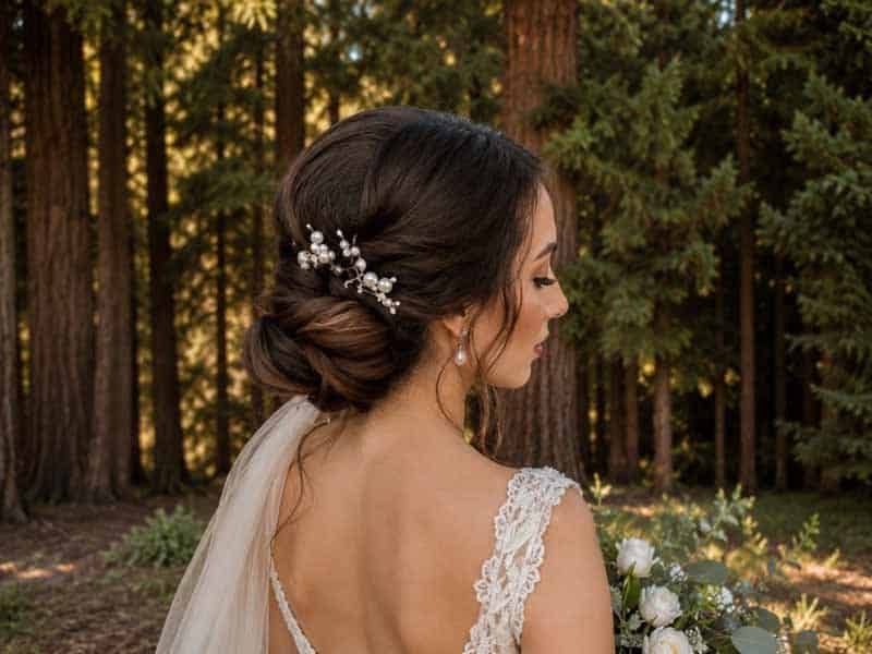 Ultra-realistic luxury bridal editorial photography of a beautif
