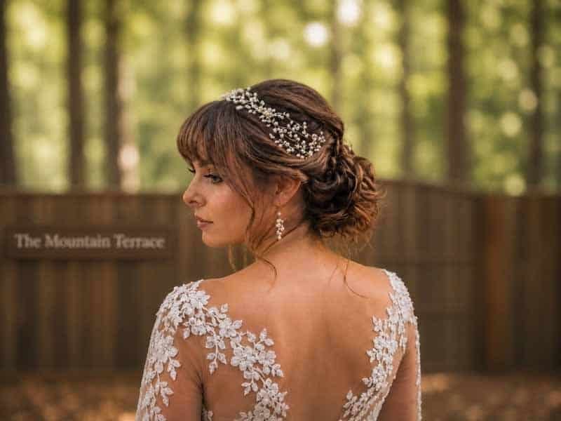 Ultra-realistic luxury bridal editorial photography of a beautif