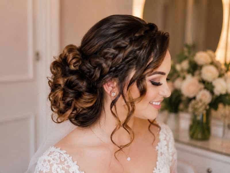 Ultra-realistic luxury bridal editorial photography of a beautif