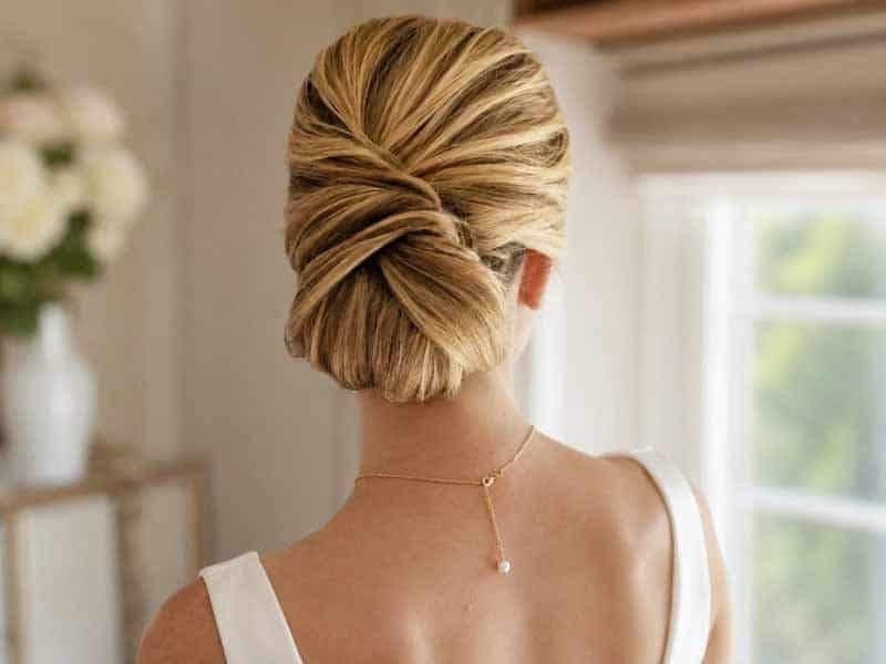 Ultra-realistic luxury bridal editorial photography of a beautif