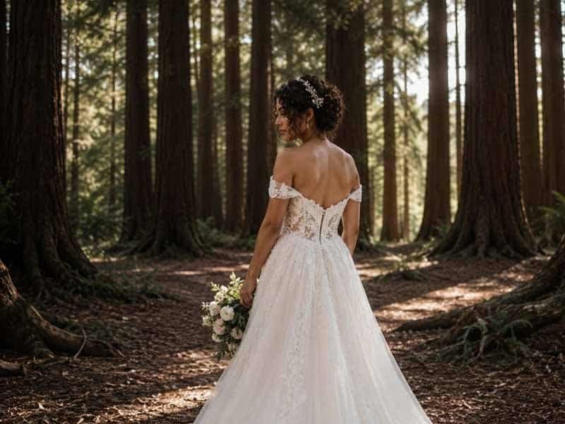 Ultra-realistic luxury bridal editorial photography of a beautif