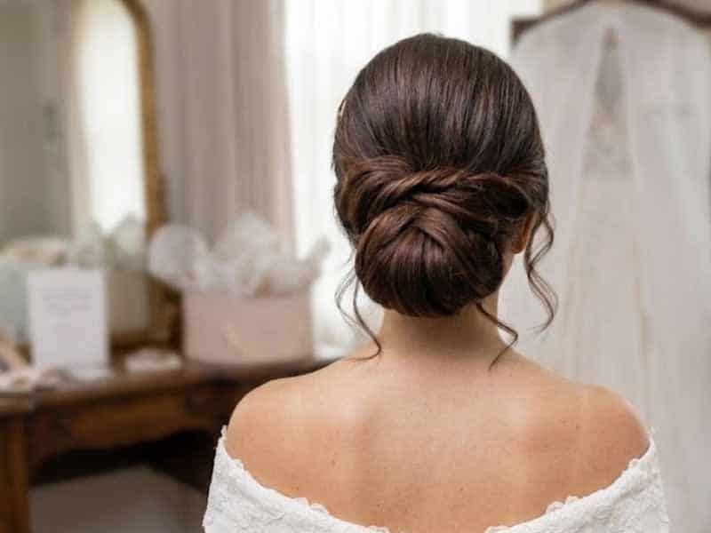 Ultra-realistic luxury bridal editorial photography of a beautif