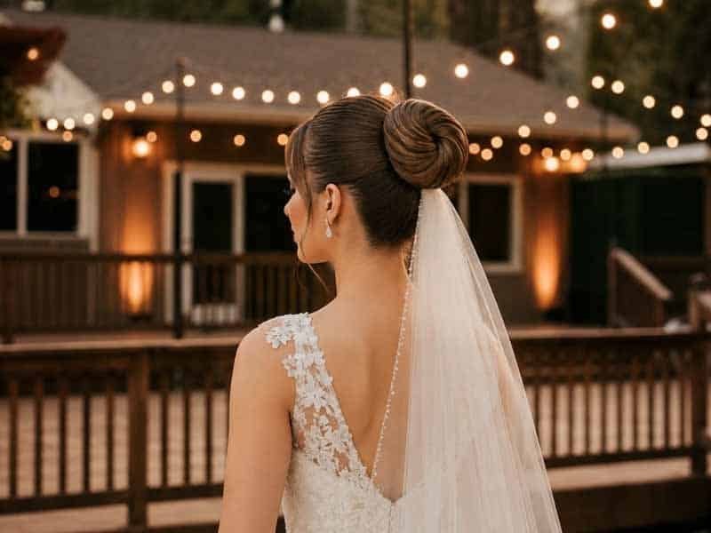 Ultra-realistic luxury bridal editorial photography of a beautif