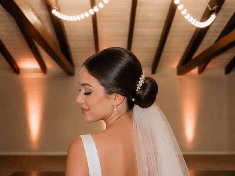 Ultra-realistic luxury bridal editorial photography of a beautif