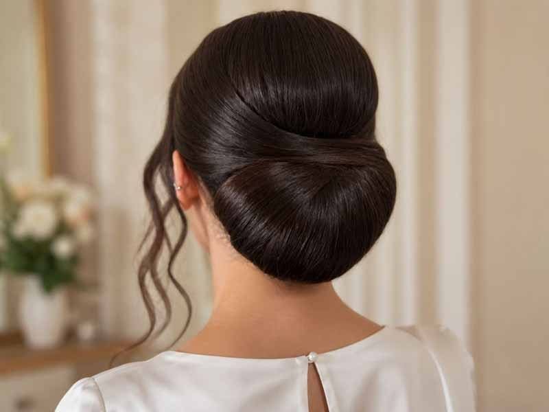 Ultra-realistic luxury bridal editorial photography of a beautif