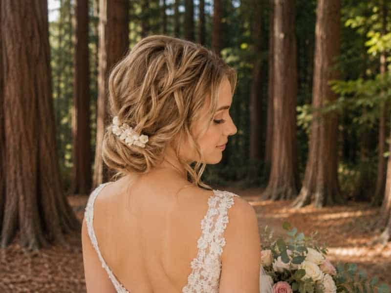 Ultra-realistic luxury bridal editorial photography of a beautif