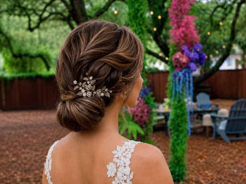 Ultra-realistic luxury bridal editorial photography of a beautif